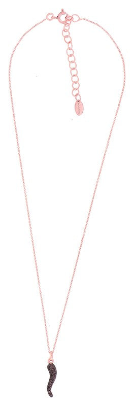 Cadena PESAVENTO con colgante plata rosa y marrón.WPLVE1654